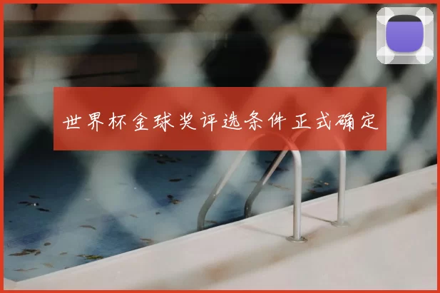 世界杯金球奖评选条件正式确定